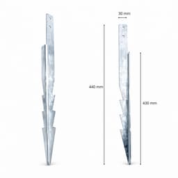 Clever Leon Grondankers 440mm - 4 Stuks - Voor Schommels met Stalen Frame - Verzinkt Staal - ShopVlot — thumbnail 4