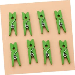 Houten Knijpers - Decoratie Clips - Foto's Ophangen - Veelzijdig Gebruik - 300 Stuks - Groen — thumbnail 3