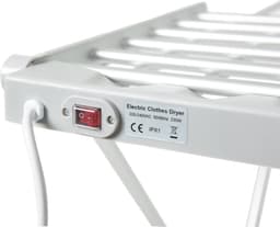 Alora elektrisch verwarmd droogrek - Zilver - 20 stangen - wasrek - inklapbaar - energiezuinig - verwarming - verwarmbaar - kindvriendelijk - wasknijper proof — thumbnail 3