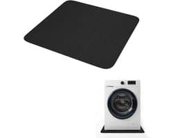 Anti Vibratie Mat - Trillingsdemper Mat - 60x60 cm - voor Wasmachine en Droger - Geluiddempende & Waterabsorberende Diatomeeënaarde Mat - Antislip Vloerbeschermer Tegen Trillingen - voor Wasmachine & Koelkast - Zwart