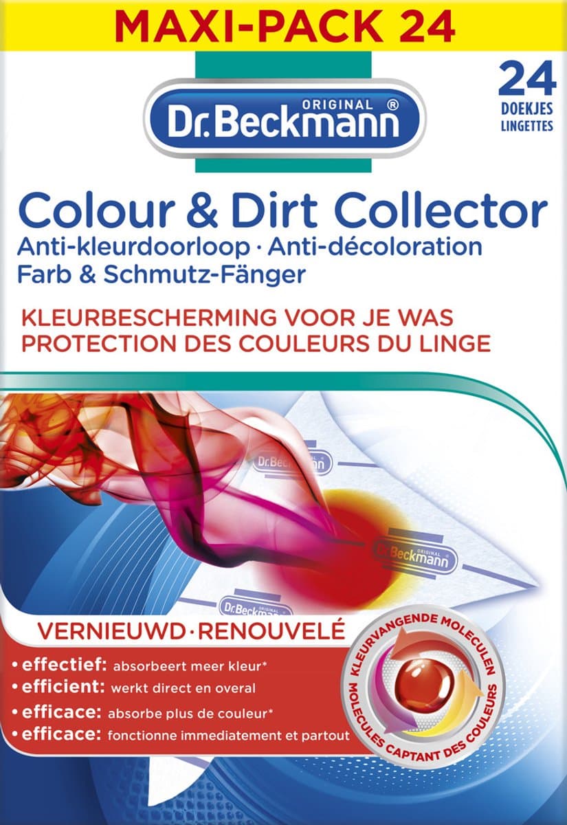 Dr. Beckmann Anti-Kleur Doorloopdoekjes 24 stuks — afbeelding 1