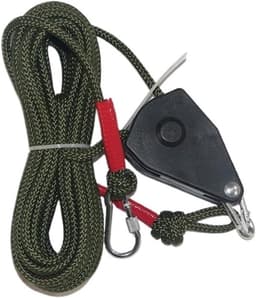 Outdoor Waslijn - Drogen Touw - Kleding Drogen - Met Spansysteem - 20 Meter - Zwart — thumbnail 1