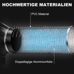 Afvoerslang - Flexibele slang - Ventilatie aanleggen - Inclusief klemmen - 5 meter 100mm - Grijs — thumbnail 5