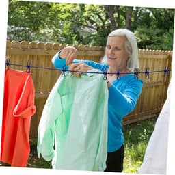 Waslijn Set - Droogtouw Elastisch - Buiten Kleding Drogen - Verstelbare Afstand - 2x 182 Meter - Zwart — thumbnail 3