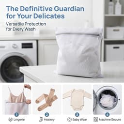 Wasnet voor Wasmachine, 30 X 40 cm Stabiele Waszak met Netritssluiting, Fijnmazige Wasnet Met Verborgen Ritssluiting, Kleding Te Voorkomen, voor Jeans, Blouse, Babykleding, Beschermt Kleding — thumbnail 2