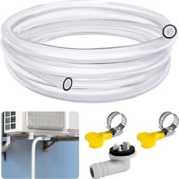 Afvoerslang voor airconditioner - Condensslang - Afvoer - Met aansluitclip - 3 meter lang - Zwart - Gereedschapsset voor afvoerslang van buitenunit airconditioner — thumbnail 1