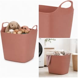 Excellent Houseware Flexibele emmer - 2x - oudroze - 15 liter - kunststof - vierkant - 37 x 30 cm — thumbnail 3