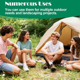 haken 50 stuks grondankers+50 stuks sluitringen, grondankers voor onkruiddoek met een haak,U-vormige grondnagels 150x40mm - Ø2,5mm voor tuinen,kunstgras,kamperen,buisbevestiging (101) — thumbnail 3
