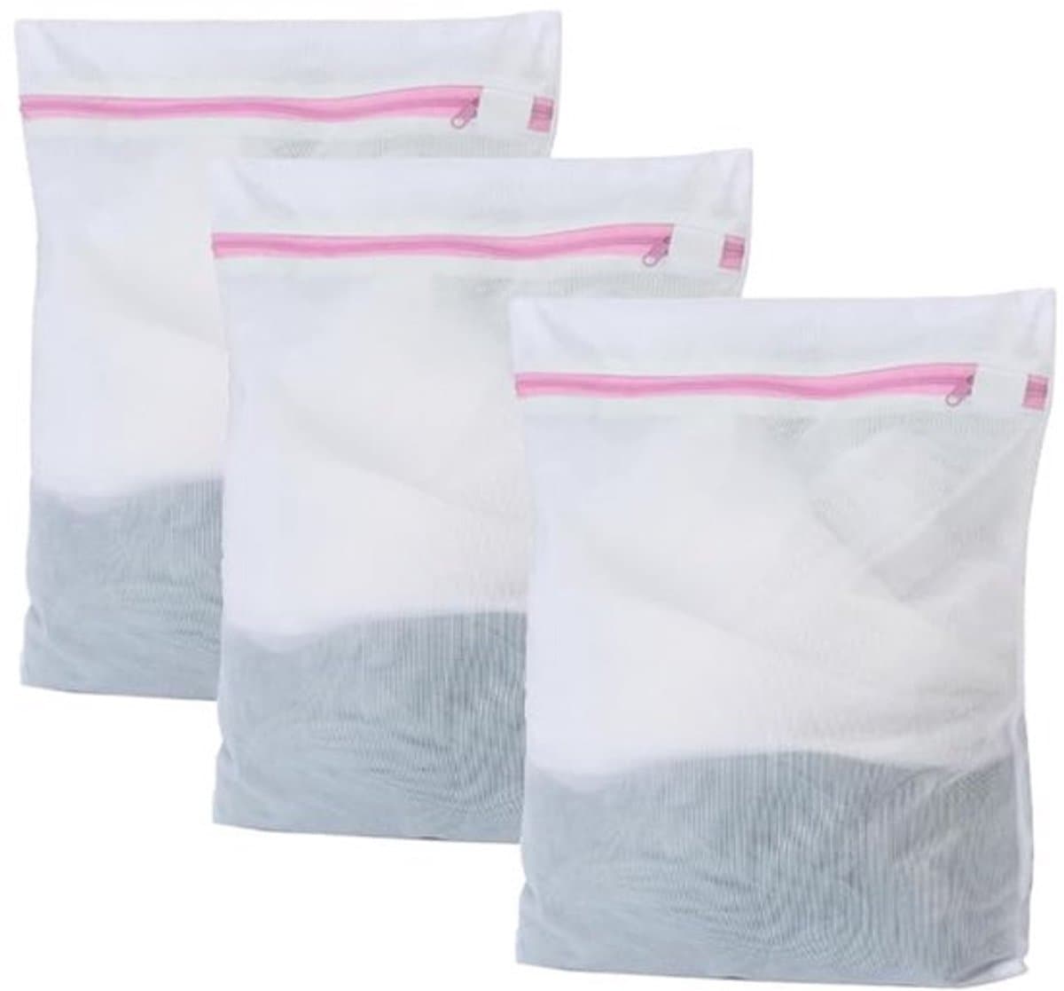 Waszak Driedelige Set - Waszakken met Rits - Mini Waszak 25 x 30 cm - Ondergoed/Sokken/Baby Kleding - Fijnmazig Net - Wasnet — afbeelding 1