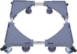 Koelkaststandaard Mobiele Basis - Wasdroger Trolley - Apparaten Verplaatsen - 360 Graden Wielen - 41-64 cm - Zwart — thumbnail 1