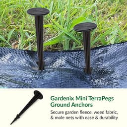 Grondanker - Kunststof - 100 Stuks - UV-bestendig met Platte Kop - Voor Bevestiging van Onkruidvlies in de Tuin — thumbnail 5