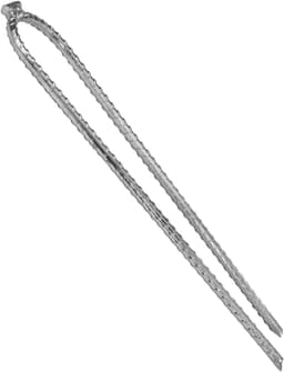U-profiel grondanker - Tentharing stormvast - Tent Bevestigen - Verzinkt staal - 30 cm - Zilver — thumbnail 5
