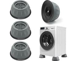 4 Stuks Antivibratie Voeten voor Wasmachine, Slipbestendige Steunen, Geluidsdempers voor Stabiliteit en Levensduur Verlenging