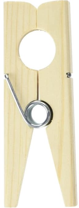 Houten Knijper - Grote Klem - Huishoudelijk Gebruik - Duurzaam Materiaal - 14 cm - Beige — thumbnail 1