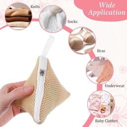 Thijox - 4 Stuks Mini-Wasnet, Kleine Waszak voor Wasmachine, Opbergzakken van Hoogwaardig Netmateriaal, Ideaal voor Camping, Kinderen en Gevoelige Kle — thumbnail 3
