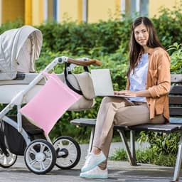 Thijox - 2 Stuks Natte Bagage Tas, Waterdichte Waszak met Ritssluiting, Herbruikbaar, Lichtgewicht & Opvouwbaar, 40 x 30 cm, Blauw en Roze, Ideaal voo — thumbnail 2