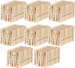 Houten Was Knijpers - Kleding Klemmen - Kleding Drogen - FSC Gecertificeerd - 73 mm - Natuurlijk — thumbnail 1