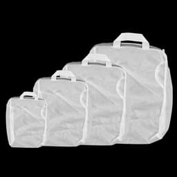 Waszakken voor wasmachine - Hergebruik - 4 stuks - Mesh - 4 maten - Waszak met ritsen - Geschikt voor verschillende kledingstukken - Grijs — thumbnail 5