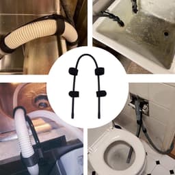 Afvoerslanghouder Wasmachine - Slang klem - Lekvrije Afvoer - Verstelbare Bevestiging - 62 x 1 x 1 cm - Grijs — thumbnail 3