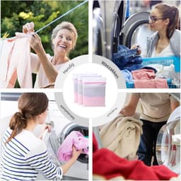 Wassen Netten - Delicate Kleding Bescherming - 3 Stuks 50x60cm - Duurzaam Polyester met Veilige Rits - Voor BH Reis en Schoenen - Wit Mesh Design — thumbnail 2