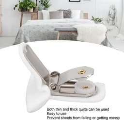 Dailygoods - Gewatteerde Troosterclips - Dekbedclips voor Dekenbevestiging - Witte Clips - Voorkomt Verschuiven - Ideaal voor Beddengoed - 12 Stuks — thumbnail 3