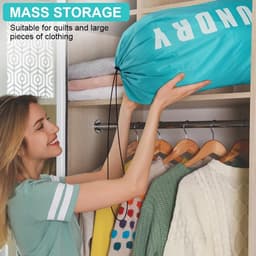 SnelShoppen - 2x Flintronic Waszakken 120L - Vouwbare Waszak met Trekkoord - Lichtgewicht en Duurzaam Oxford - Ideaal voor Hotel, Studenten en Reizen — thumbnail 4