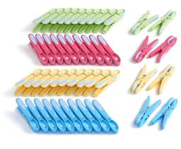 Wasknijpers Bloem - 48 Stuks - Duurzaam - Soft Clips - UVA/UVB-bestendig - Vorst- en Roestbestendig - Robuust Plastic - Wasknijper — thumbnail 1