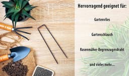 SnelShoppen - 100 x Flat Head Grondankers voor Onkruiddoek en Tuintegels, Carbon Staal, 150 x 25 x 2.7 mm, Ideaal voor Tuin, Camping en Fencing — thumbnail 2