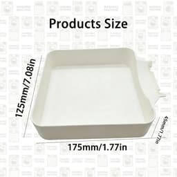Lekbak wasmachine - Universele Wasmachine Afvoeropvangbak - Opvangtrechter voor Pluizenfilter - Voorkomt Waterlekkage - Herbruikbaar - Lekbak voor Wasmachine en Vaatwasser - 17.5x17.5x4.5cm - Wit — thumbnail 5