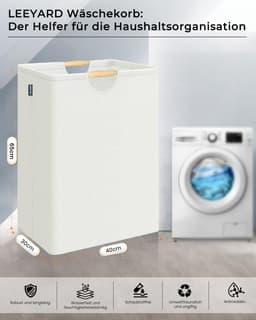 Omgoods - Set van 2 Vouwbare Wasmanden met 80 Liter Capaciteit — thumbnail 4