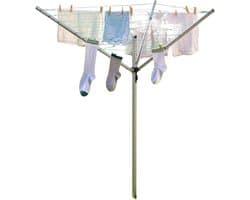 Damenzo - Droogmolen - Wasrek - Droogrek - Droogtoren - Wasrek inklapbaar - Wasrek staand - Waslijn - 153 x 153 x 176 cm