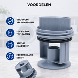 Pluizenzeef Geschikt voor Bosch Siemens Wasmachine - Pluizenfilter - Blauw — thumbnail 2