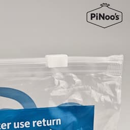 Oplosbare Waszakken 60 Liter | 4 rollen à 25 zakken - Sluitlint | Polyvinylalcohol | 10 My | 66x84 cm - Waszakken voor in wasmachine, Waszakken voor wasgoed groot (06608401100D) — thumbnail 2