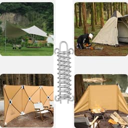 Tension springs set van 5 - RVS - Dubbele gespen - Geschikt voor tenten en luifels - SnelShoppen — thumbnail 4