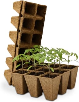 - Set van 120 biologisch afbreekbare plantenpotten van natuurlijk turf voor broeibed en tuin, directe verplanting, gezonde wortelgroei, milieuvriendelijk — thumbnail 1
