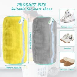 Waszak voor schoenen op reis, tas voor het wassen van schoenen in de machine, 2 stuks schoenentas, waszak voor sneakers, schoenen, machinezak — thumbnail 4
