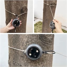 Uittrekbare Waslijn - Reis Waslijn - Drogen van Kleding - Met 20 Knijpers - 8 meter - Zwart — thumbnail 4