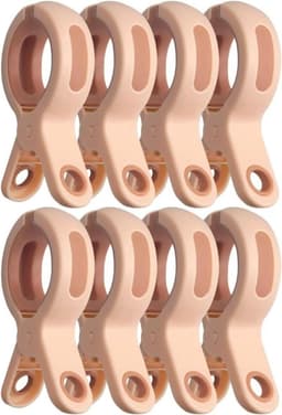 Handdoek Klemmen - Wasknijpers - Strand Ligbed - Weerbestendig Kunststof - Grote Maat - Bruin — thumbnail 1
