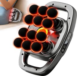 SnelShoppen - Massagepistool met 12 Verwisselbare Kappen, Krachtige Motor 2800 RPM, Ergonomisch Ontwerp voor Rug, Schouders, Benen en Voeten, Stil en — thumbnail 1