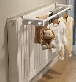Radiator Droogrek - 50 cm - Wit - Dubbel Droogrek voor Verwarming - Met Haken — thumbnail 5