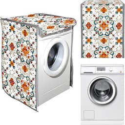 Wasmachine- en drogerhoes voor binnen, waterdichte hoes met ritssluiting, stofbescherming, voor gebruik binnenshuis, 60 x 60 x 80 cm — thumbnail 1