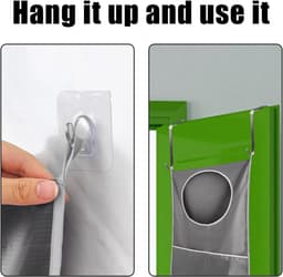 1 stuks hangende opbergtas met haak, wasmand met grote inhoud, opbergtas voor vuile kleding, geschikt voor thuisgebruik en op reis — thumbnail 5