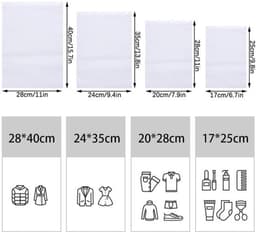 Opbergzakken 16 Stuks - Ruimtebesparende Opbergtassen - Kledingzakken - Compressiezakken - Luchtdichte Zak - Ideaal voor Koffer - Opbergzak — thumbnail 5