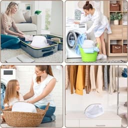 Waszakken voor schoenen (2 stuks) - Herbruikbaar wasnet voor schoenen wassen - Ritssluiting, wasmachine bestendig. — thumbnail 2