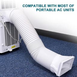 Draagbare Airconditioner Afvoerslang - Flexibele Slang Airco - Airconditioning Ventilatie - Hittebestendig Materiaal - 2 Meter - Wit — thumbnail 3