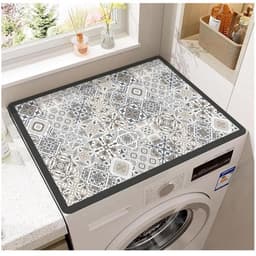 LISM-Wasmat voor op de wasmachine, absorberende mat met retro mandala-patroon — thumbnail 1