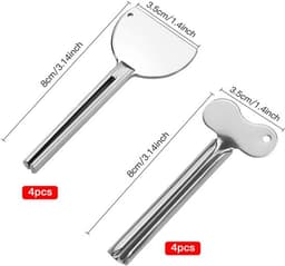 8 Stuks Metalen Tandpasta-Knijpers - Roestvrij Staal Tubeknijper — thumbnail 5