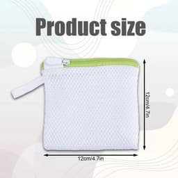 Waszak Set van 8 - Delicate Mini-Wasmachine Zakken - Fijnmazig Polyester - Opbergzakken met Ritssluiting - 12 x 12 cm - Voor Lingerie en Ondergoed - Waszakken — thumbnail 3