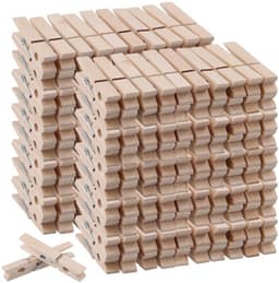 Houten Wasknijpers 300 Stuks - Berkenhout - 7,2 cm - Knijpers voor Knutselen - Decoraties - Hoge Kwaliteit — thumbnail 2