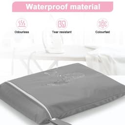 Waterdichte Waszakken met Handvat en Rits - Herbruikbare Stofzak voor Zwemkleding, Gym en Strand (Grijs & Roze) — thumbnail 4